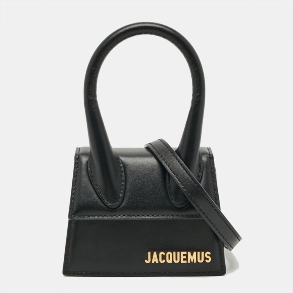 Jacquemus Le Chiquito Mini Black Leather Top Handle Bag